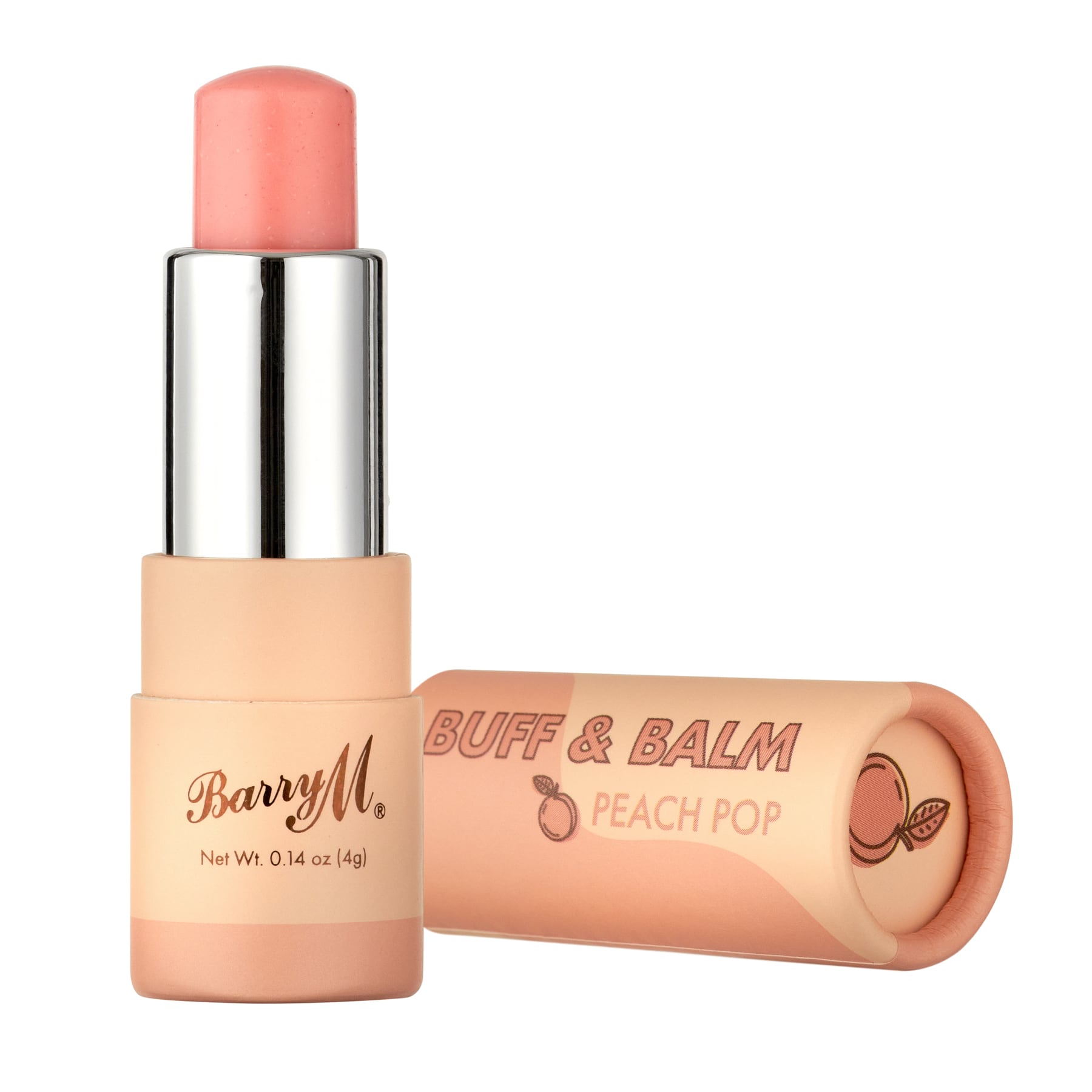 Buff & Balm Lip Balm 4g Peach Pop|4g