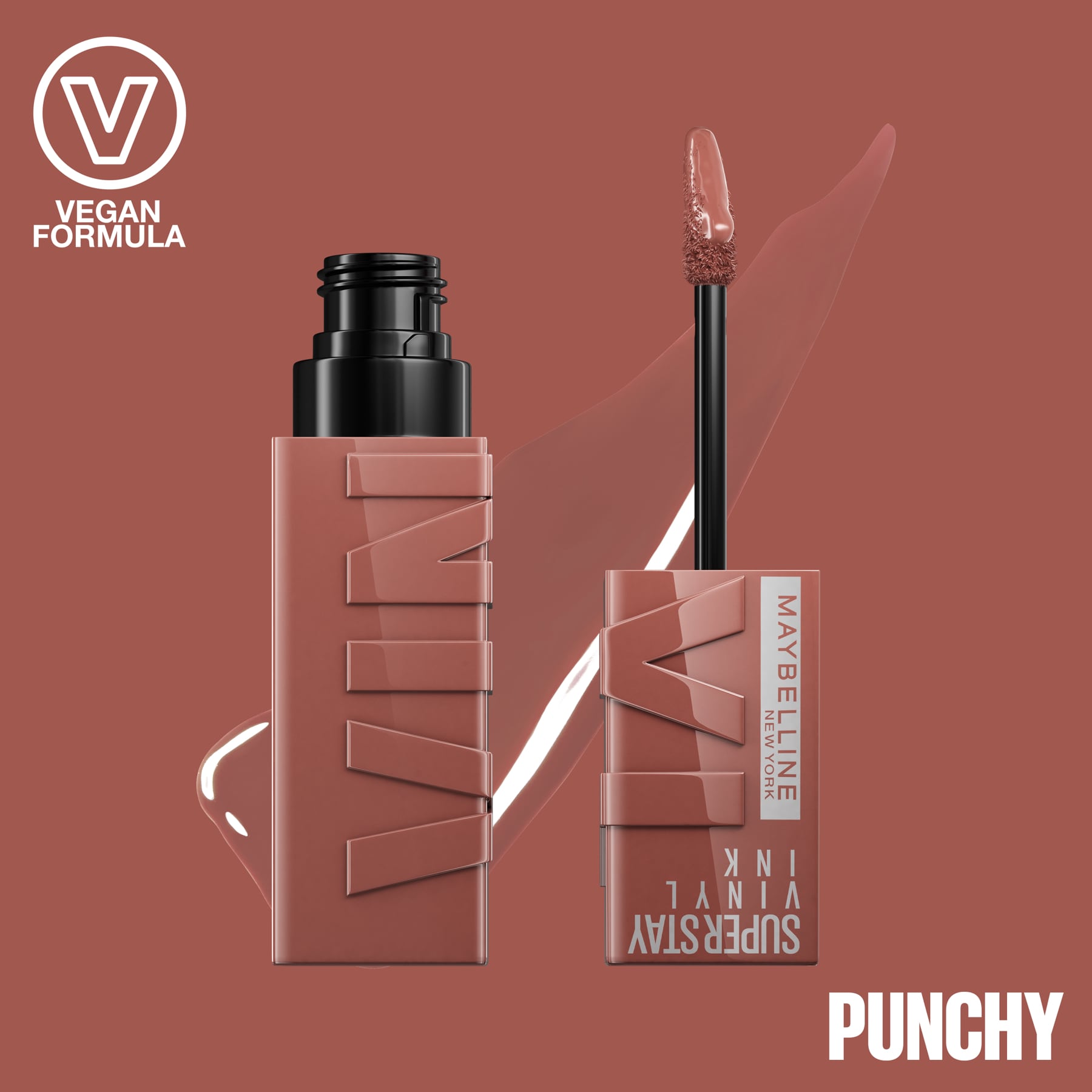 Super Stay Vinyl Ink Nudes Gloss Lipstick 120 Punchy