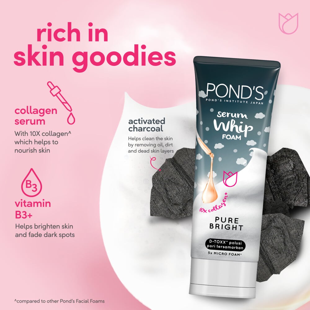Pure Bright Serum Whip Facial Foam Cleanser 100g 100g