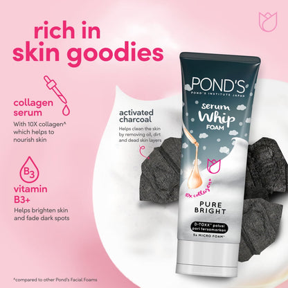 Pure Bright Serum Whip Facial Foam Cleanser 100g 100g