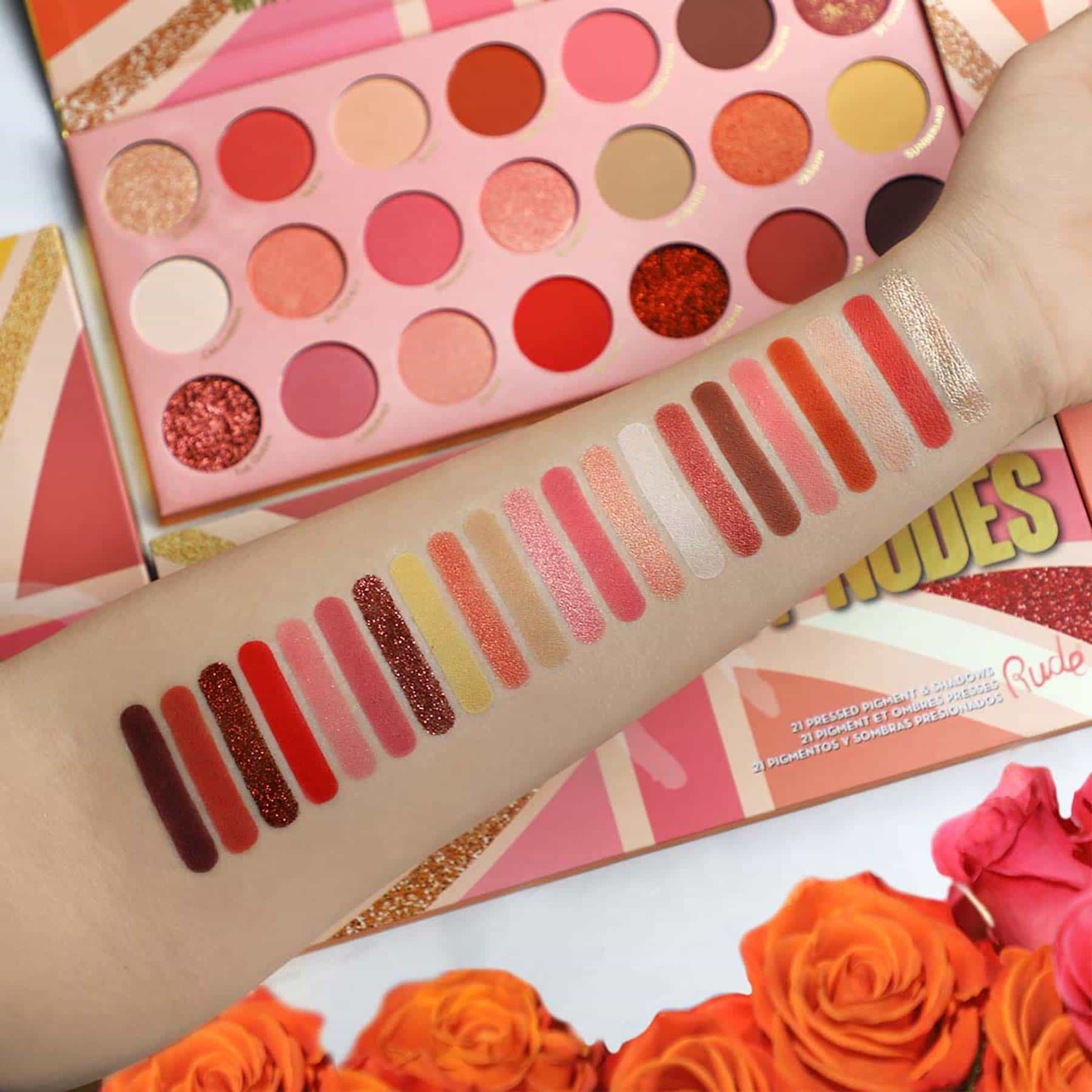 Shade Rude Buy Rude Rude United Peachy Nudes Pressed Pigment & Shadows Palette