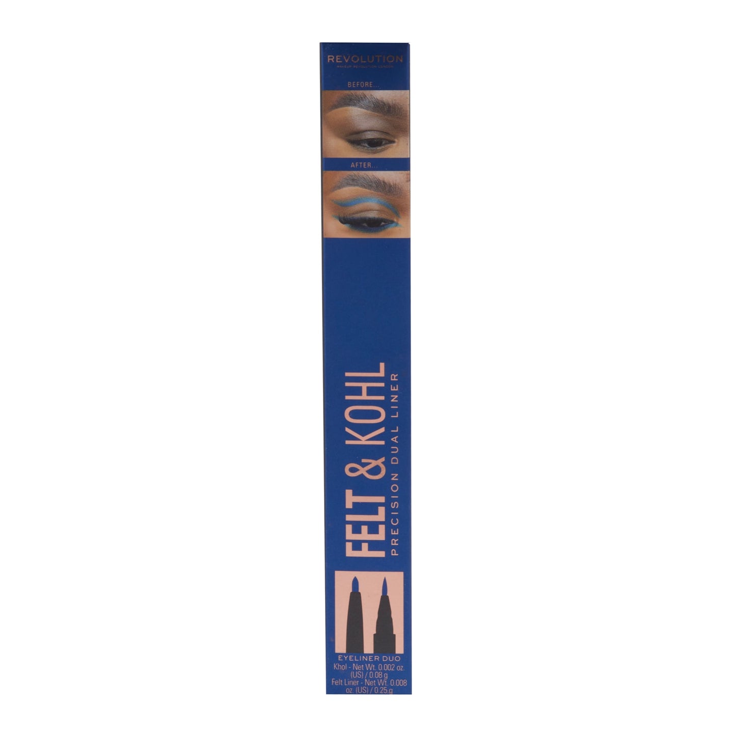 Makeup Revolution Felt & Kohl Eyeliner Blue|0.25g