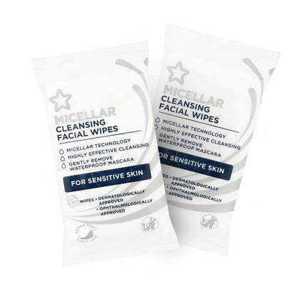 Face Cleansing Wipes Micellar 10pcs x 2 packs 2 x 10pcs